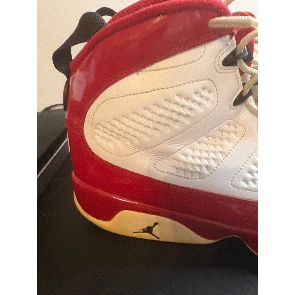 Air Jordan 9 Retro Gym Red White Patent Leather Sneakers 302370-160